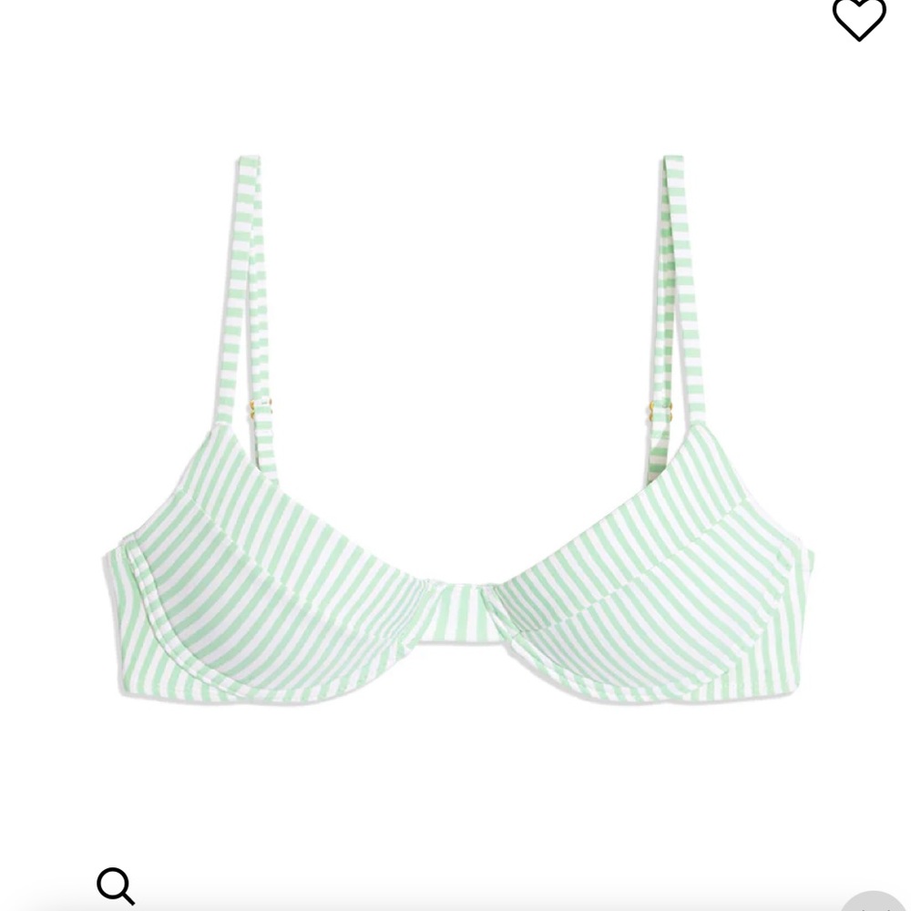 WeWoreWhat Bikini Set - Green and white striped bikini set